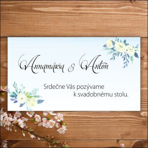 Svadobné pozvánky - nevesta - bledo modrá