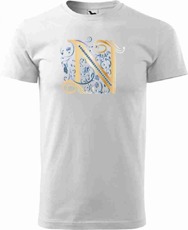 Pánske biele tričko s monogramom - luxury